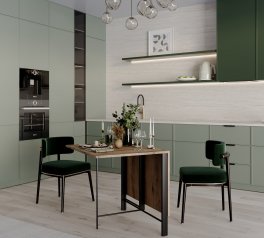 Стол-трансформер Voody Дуб Эвок/Чёрные ноги