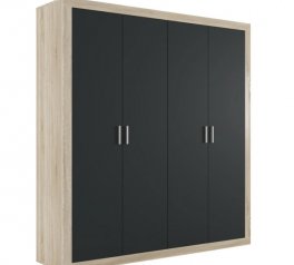 Шафа SZF4D Гербор Сара 4 дверна антрацит 196 см