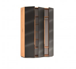 Шкаф 3д КС Афина 2 дверный черный глянец 160 см