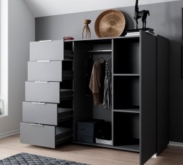 Комод 1дв 5шх Люція графіт