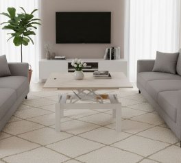 Стол-трансформер B-Fly Art In Head Дуб Сонома / Белый бриллиант