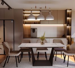 Стол Edmund (120-160 см) Polar White Glossy