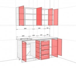 Кухонний комплект Еко 1,7 м