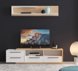 Стенка Медина Нимфея альба/Дуб крафт золотой