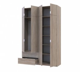 Шкаф Дорос Лукас дуб сонома 4 дверный с 2-мя ящиками 180 см