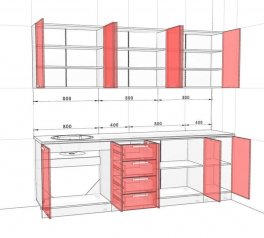 Кухонний комплект Еко 2,4 м