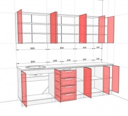 Кухонний комплект Еко 2,5 м