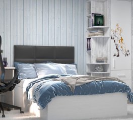 Ліжко Холідей з м'якою панеллю 2 шухляди