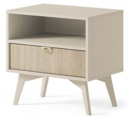 Тумба приліжкова беж пісочний/ялиця сканді Forest S54