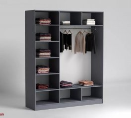 Шафа розпашна Matroluxe Noir / Нуар 3 дверна 150 см