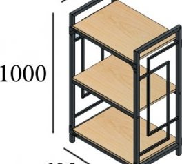 Стеллаж 3 полки Квадро