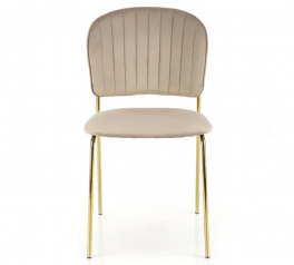 Стул K-499 бежевый/золотой