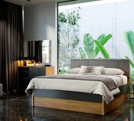 Модульная спальня Ramona/Рамона Миромарк Дуб крафт/Мат лава