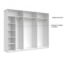 Шкаф 6дв з зеркалом Миромарк Рамона 6 дверный дуб крафт 275 см