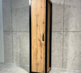 Пенал LOFT Дуб Сонома / Чорний мат MebliRoMax