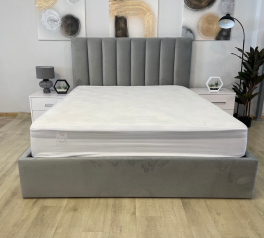 Ліжко м'яке двоспальне Городок меблі Стенлі без підйомного механізму