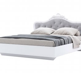 Ліжко двоспальне Міромарк Луїза 160 ДСП біле без вкладу
