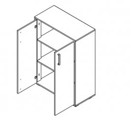 Тумба KOM2D Прайм Кашемір / Чорний