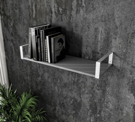 Полка настенная антрацит/белый XR28