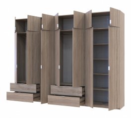 Шкаф для одежды Дорос Лукас дуб сонома 7 дверный 315 см