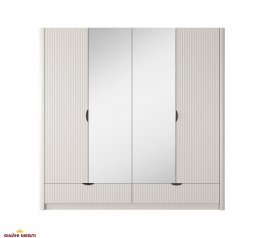 Шкаф 4D2S/213 Perfect Home Lante 4 дверный Беж/Черные ручки 213 см