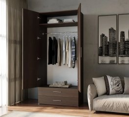 Шкаф Морели SТ0002 2 дверный венге темный 100 см