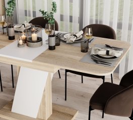 Стол-трансформер Lendi Дуб сонома/Белый бриллиант