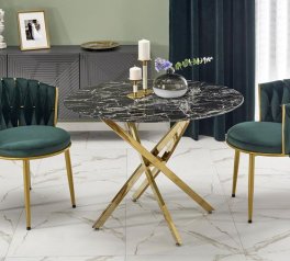 Стол RAYMOND 2 черный мрамор/золото