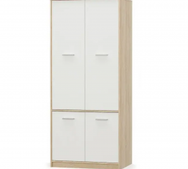 Шкаф 4Д Мебель Сервис Типс 2 дверный белый 85 см