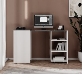 Тумба-трансформер Dolli Белый бриллиант/Графит серый