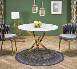 Стол RAYMOND 2 белый мрамор-золото