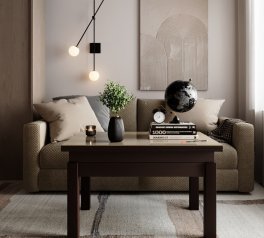 Стіл-трансформер B-Fly Glass Венге/Венге ноги/Бежеве скло