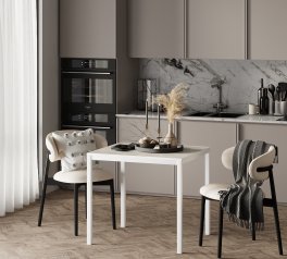 Обідній стіл Brevity Loft mini Ательє світлий/Білий метал