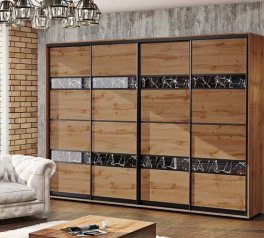 Шкаф-купе Модель-5 дуб золотой 4 дверный 400 см
