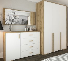 Модульная спальня Франческа/Francheska Сокме Дуб Вотан/Белый
