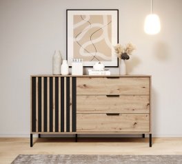 Комод Таллі / Tally 1D3S/138 Дуб артизан/Антрацит