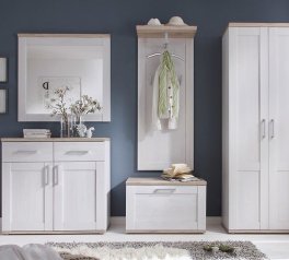 Модульная прихожая BRW Poland Romance / Романс Модрина сибиу светлая / Дуб сан-ремо светлый