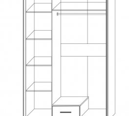 Шафа 3Д Сокме Сара 3 дверна піно 136 см