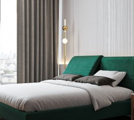 Кровать мягкая двуспальная Woodsoft Catania / Катания