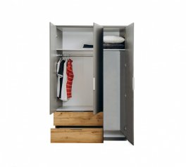 Шкаф 3дв 2шх Миромарк Линц 3 дверный серый шифер 136 см