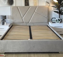 Ліжко м'яке двоспальне Городок меблі Капрі без підйомного механізму