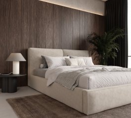 Кровать двуспальная мягкая Woodsoft Toronto / Торонто с подъемным механизмом и нишей для белья