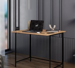 Стол-трансформер Sly/Слай Art in Head Дуб крафт золотой/Чёрные ножки