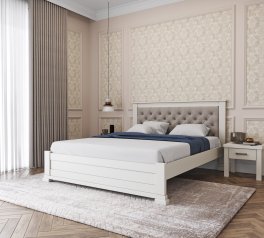 Ліжко дерев'яне Лев Лорд М50 масив Бук Білий