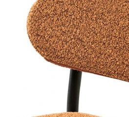 Стілець напівбарний B-160 Vetro Mebel гірчичний букле 94 см