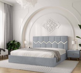 Ліжко м'яке двоспальне Віоріна деко Mirali / Міралі