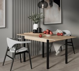 Стіл-трансформер Lunch Дуб сонома/Чорний