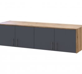 Антресоль Doros Ронді 4-дверна Дуб Артізан / Графіт