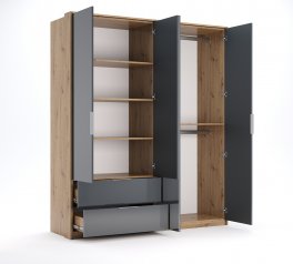 Шкаф 4дв 2шх Миромарк Реймонд 4 дверный антрацит 183 см