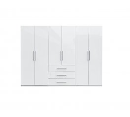 Шкаф 6дв 3шх Миромарк Магнум 6 дверный белый 294 см